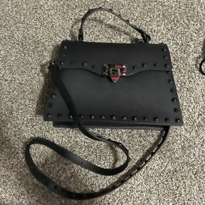 Aldo black studded bag